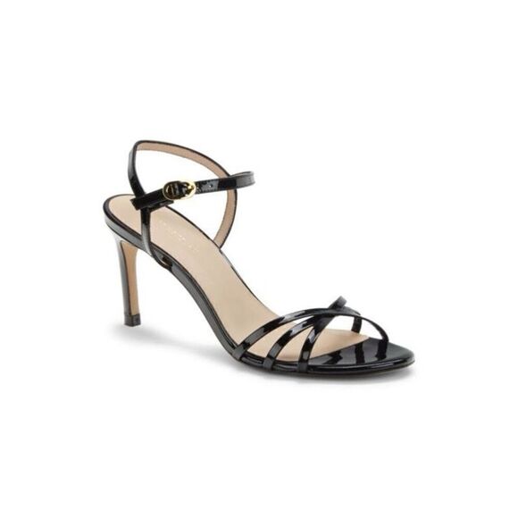 STUART WEITZMAN Starla Strappy Leather Heel Sandals - Picture 1 of 10